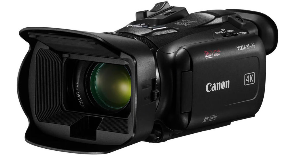 Canon Vixia HF G70 4K camcorder front view