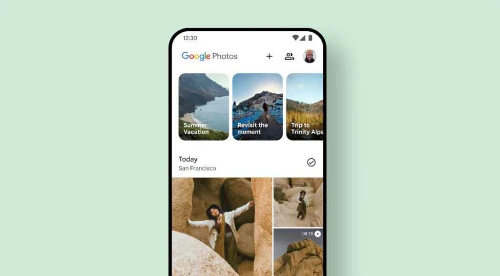 Google Photos gallery interface