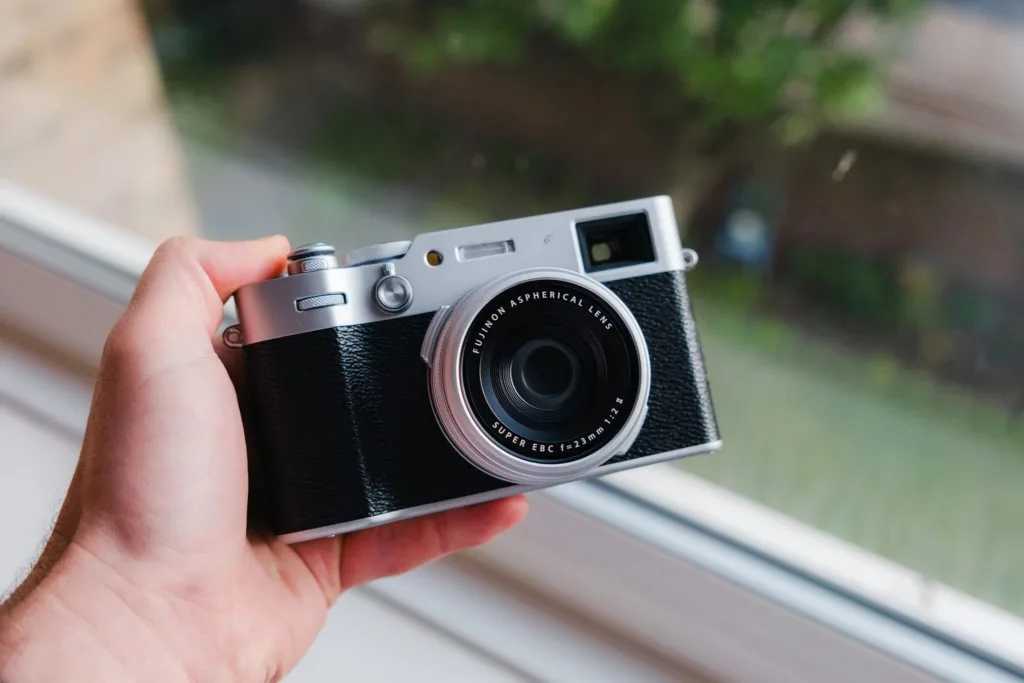 Fujifilm X100VI silver compact camera