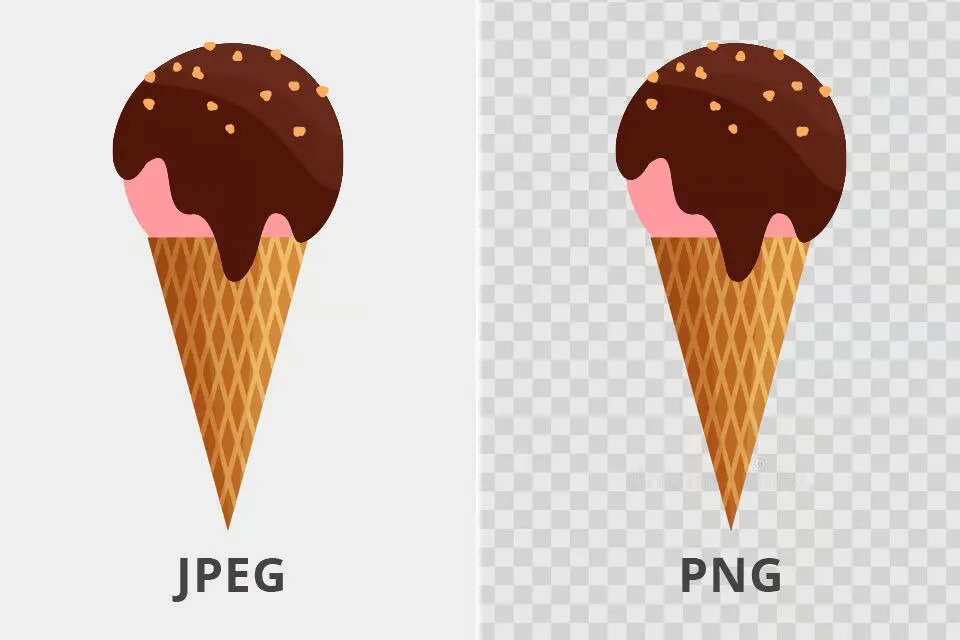 Visual difference between JPEG and PNG