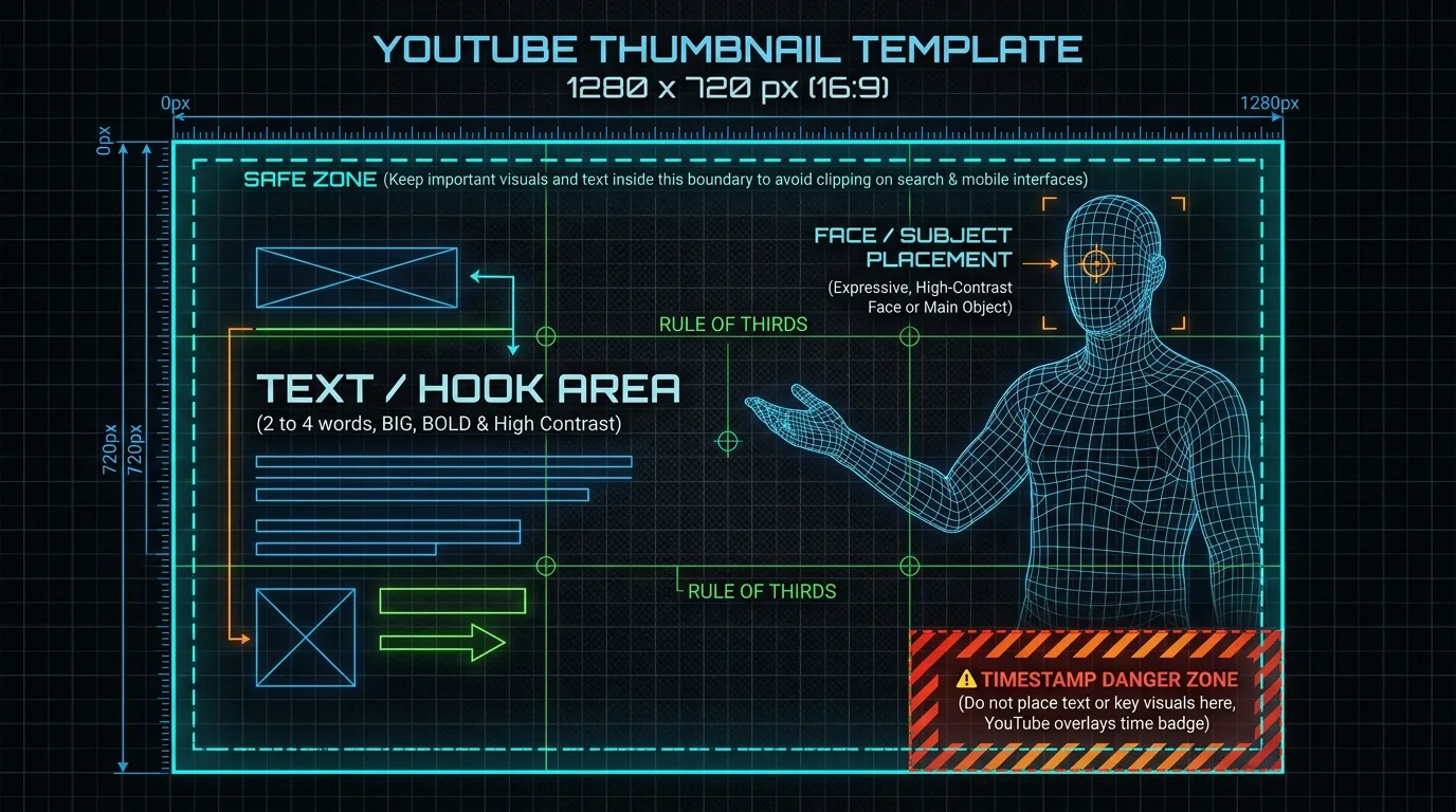 YouTube Thumbnail Size 2026: Exact Pixels, Safe Zones & the Design Rules That Get Clicks